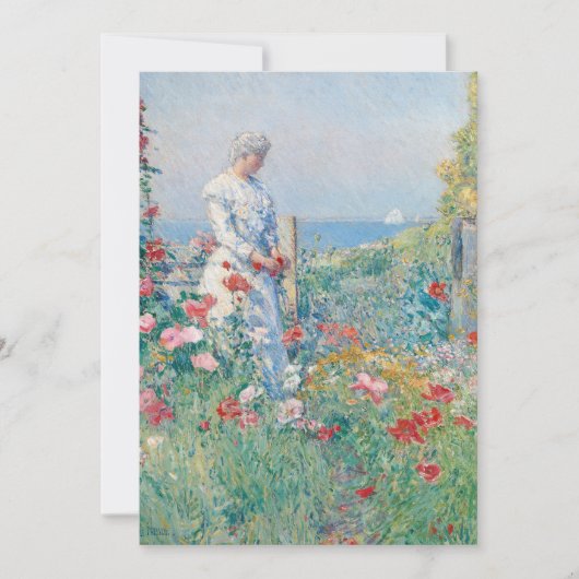 Carte Dans le jardin | Childe Hassam (Devant)