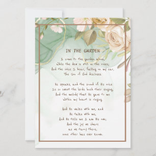 Carte ~Dans le jardin Conforting Hymn Garden Antique Ros