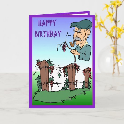 Carte Dans le vignoble (Fleur jaune)