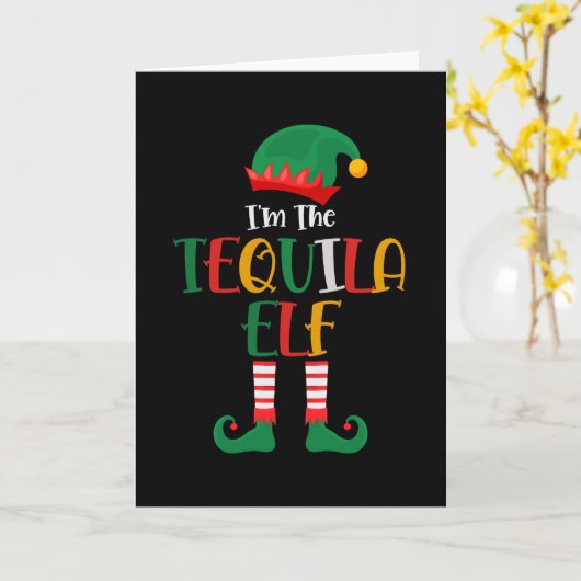 Carte Dans l'Elf Tequila correspondant à Noël (Fleur jaune)