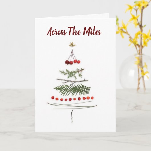 CARTE ***DANS LES MILES*** CETTE SAISON DE NOËL (Fleur jaune)