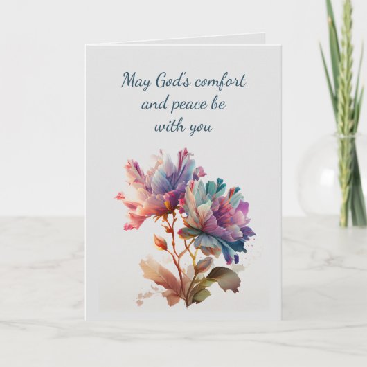 Carte Dans les plus sincères condoléances Fleurs pour ai (Devant)