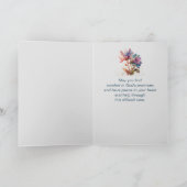 Carte Dans les plus sincères condoléances Fleurs pour ai (Intérieur)