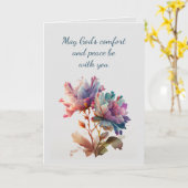 Carte Dans les plus sincères condoléances Fleurs pour ai (Fleur jaune)