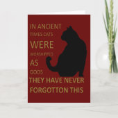 Carte Dans les temps anciens, les chats étaient adorés c (Devant)