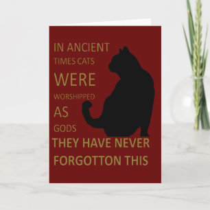 Carte Dans les temps anciens, les chats étaient adorés c