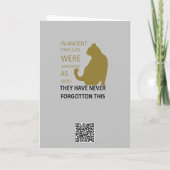 Carte Dans les temps anciens, les chats étaient adorés c (Dos)