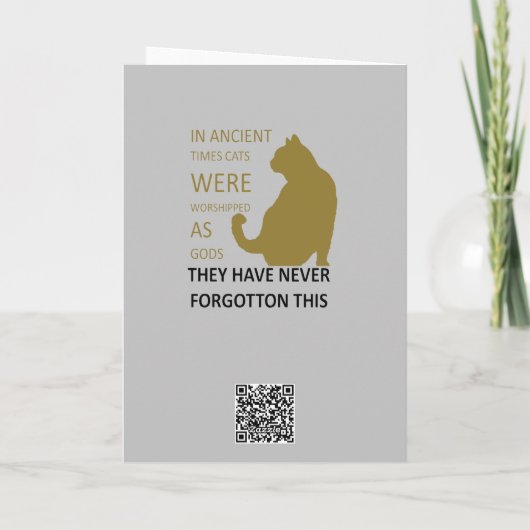 Carte Dans les temps anciens, les chats étaient adorés c (Dos)