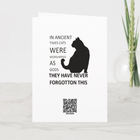 Carte Dans Les Temps Anciens Les Chats Étaient adorés Co (Dos)