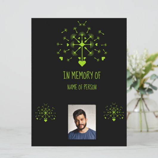 Carte Dans Love Memory Dandelion Art (Debout devant)