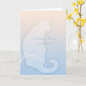 Carte Dans Loving Memory sincere sympathy for cat (Fleur jaune)