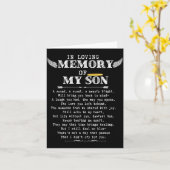 Carte Dans ma mémoire aimante Fils perdu Fils (Fleur jaune)