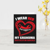 Carte Dans ma mémoire de ma grand-mère BRAIN ANEURYSM AW (Fleur jaune)