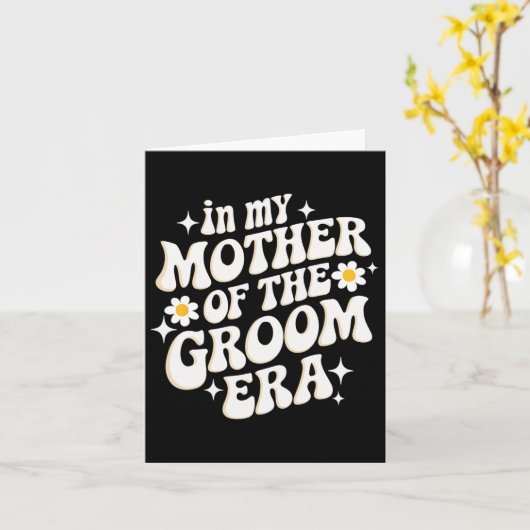 Carte Dans Ma Mère De L'Ère Groom (Fleur jaune)