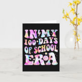 Carte Dans Mes 100 Jours De L'Ère Scolaire Rétro Sourire (Fleur jaune)