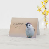 Carte Dans Mes pensées - Sparrow et Matthieu 10:31 (Fleur jaune)