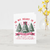 Carte Dans Mon Coeur Est Une Ferme D'Arbre De Noël _1 (Fleur jaune)