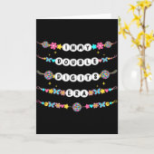 Carte Dans mon époque à double chiffres Bracelets d'amit (Fleur jaune)