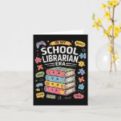 Carte Dans Mon Époque De Bibliothécaire D'École Drôle Re (Fleur jaune)