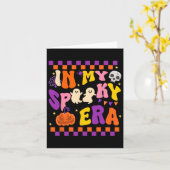 Carte Dans Mon Époque Éffrayante Mignonne Fantôme Drôle  (Fleur jaune)