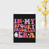 Carte Dans Mon Époque Enceinte Éffrayante Halloween Gros (Fleur jaune)