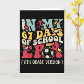 Carte Dans Mon Ère De 67 Jours D'école Mème Enfants Jeun (Fleur jaune)