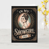 Carte Dans mon ère de showgirl Rétro Glamour Confiance F (Fleur jaune)