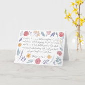 Carte Dans rien il y a écriture sainte soucieuse (Fleur jaune)