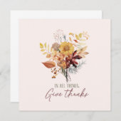 Carte Dans Toutes Les Choses Remercient Automne (Devant / Derrière)