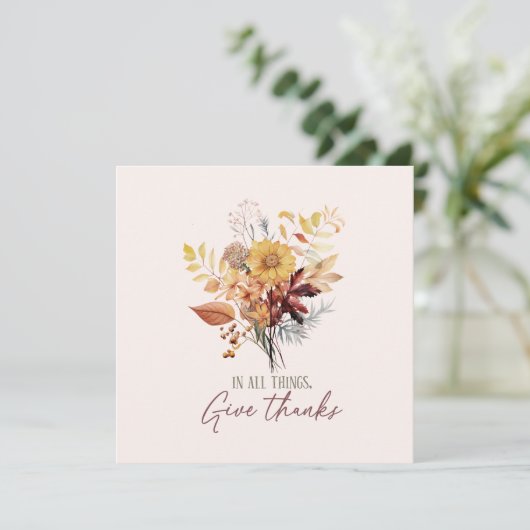 Carte Dans Toutes Les Choses Remercient Automne (Debout devant)