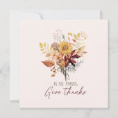 Carte Dans Toutes Les Choses Remercient Automne (Devant)