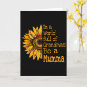 Carte Dans un monde de mamies, soyez une maman Finlande (Fleur jaune)