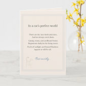 Carte Dans un monde parfait, chat, fête des pères, chat (Fleur jaune)