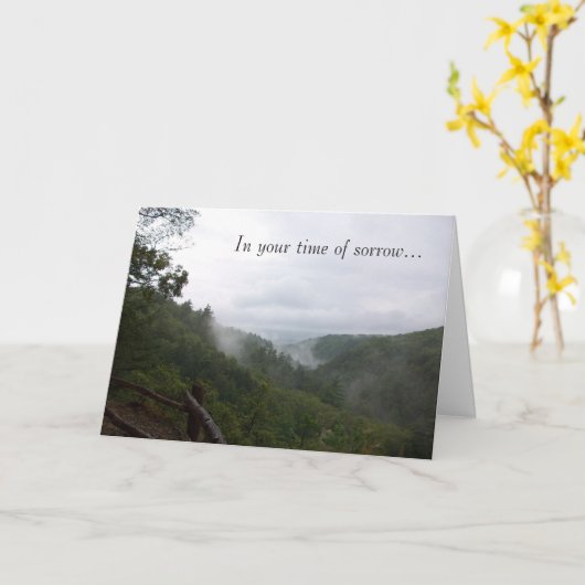 Carte Dans votre période de peine (Fleur jaune)