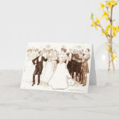 Carte Danse 1899 d'anniversaire (Fleur jaune)