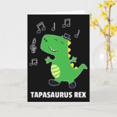 Carte Danse à claquettes -tapasaurus Rex-dinosaure Cadea (Fleur jaune)