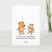 Carte Danse amusante de chats Anniversaire (Dos)