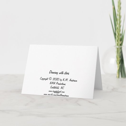 Carte Danse avec des étoiles (Dos)