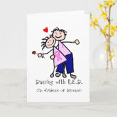 Carte Danse avec N.E.D. - Cancer du sein Ruban rose (Fleur jaune)