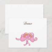 Carte "Danse" Chaussons de Ballet (Devant / Derrière)