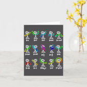 Carte Danse d'algèbre Figures de graphique drôles Math (Fleur jaune)