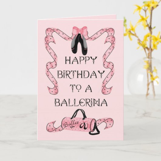 Carte Danse d'anniversaire (Fleur jaune)