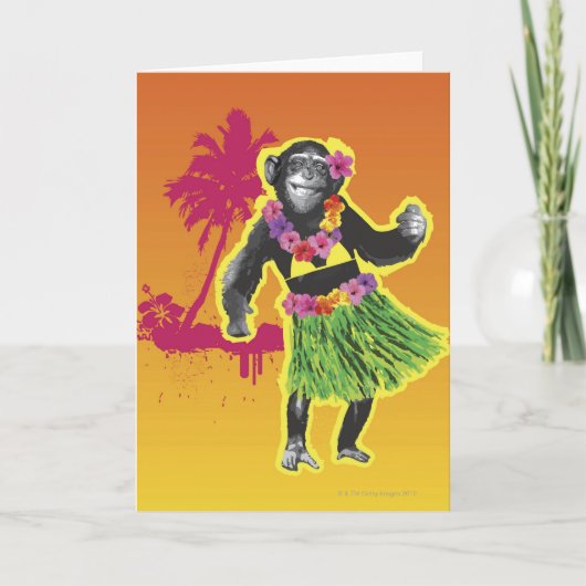 Carte Danse de danse polynésienne de chimpanzé (Devant)