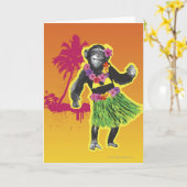 Carte Danse de danse polynésienne de chimpanzé (Fleur jaune)