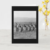 Carte Danse de guerre maorie 1917 (Fleur jaune)