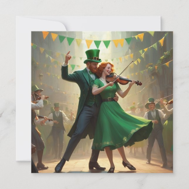 Carte Danse de la Saint-Patrick (Devant)