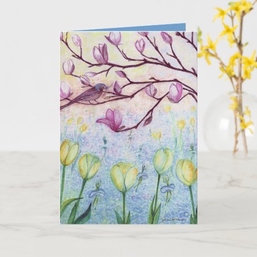 Carte Danse de myosotis (Fleur jaune)