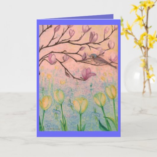 Carte Danse de myosotis (Fleur jaune)