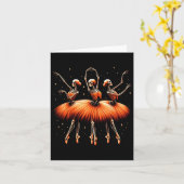Carte Danse de squelette Spooky Byllerina Drôle d'Hallow (Fleur jaune)