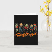 Carte Danse de zombie Halloween de nuit (Fleur jaune)
